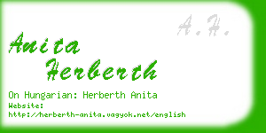 anita herberth business card